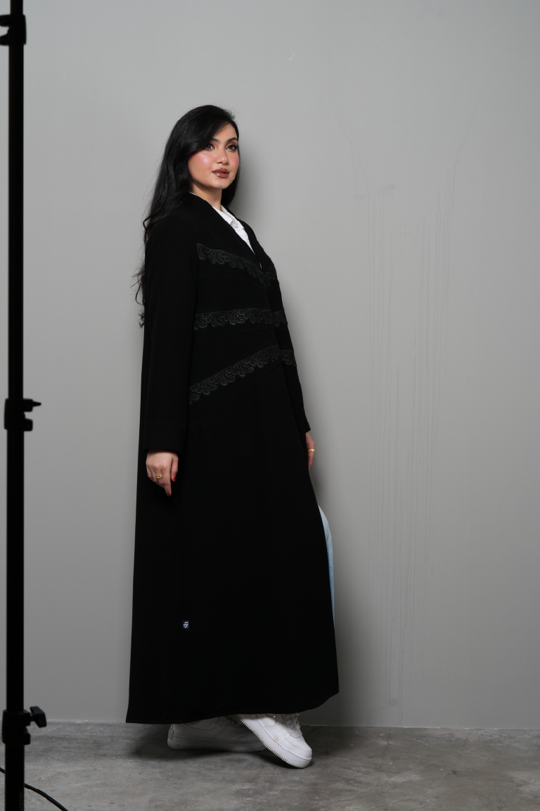 Rolex Abaya With French Lace