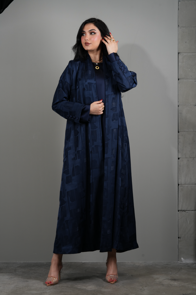 Jaquard Open Abaya Trendy