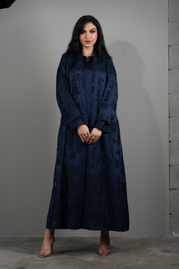 Jaquard Open Abaya Trendy