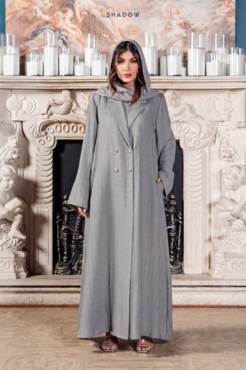 linen Blazer Open Abaya
